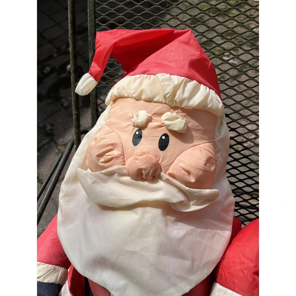 Gemmy Santa Claus & Mrs. Claus 26 Plush Sitting Puffy Plush Stuffed VTG RARE